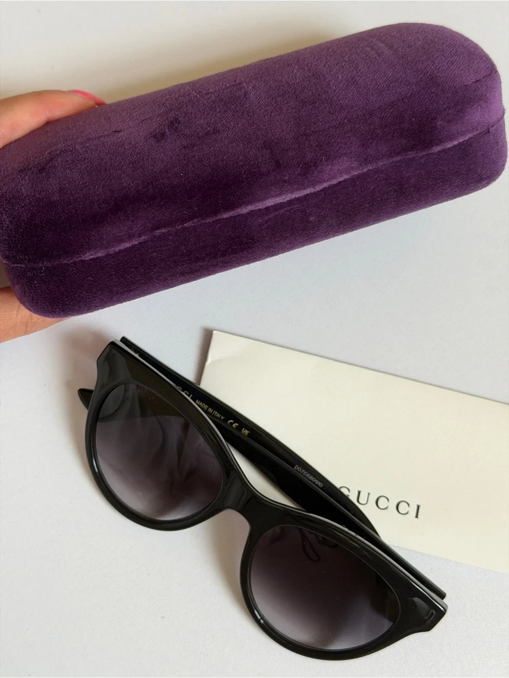 Gucci Women's Black Cat-Eye Sunglasses